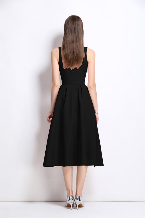 American Classic Slim Fit Waist Cinching Midi Dress - Starlit Wardrobe Dresses
