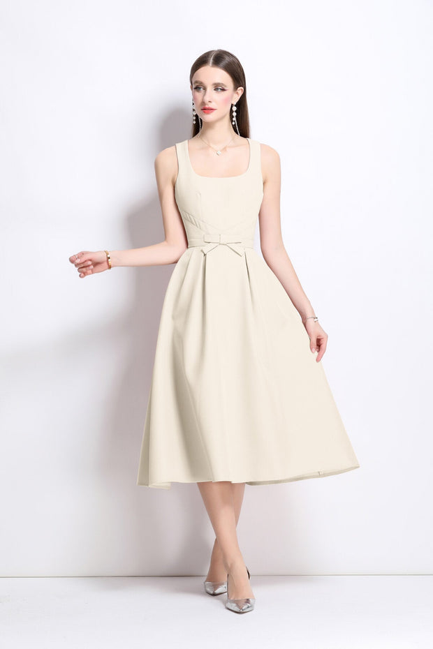 American Classic Slim Fit Waist Cinching Midi Dress - Starlit Wardrobe Dresses