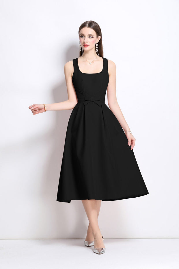 American Classic Slim Fit Waist Cinching Midi Dress - Starlit Wardrobe Dresses