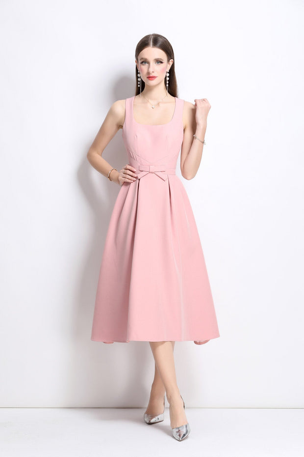 American Classic Slim Fit Waist Cinching Midi Dress - Starlit Wardrobe Dresses