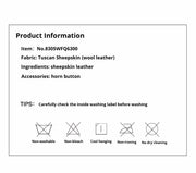 Fireladyfur Women's Reversible Standing Collar Tuscan Sheepskin Coat“Beethoven's Night” - Starlit Wardrobe fur coat