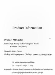 Fireladyfur Women's Warm Short Down Jacket with Raccoon Fur“Cutting - edge Style” - Starlit Wardrobe Parka