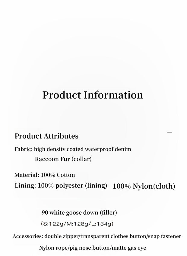 Fireladyfur Women's Warm Short Down Jacket with Raccoon Fur“Cutting - edge Style” - Starlit Wardrobe Parka