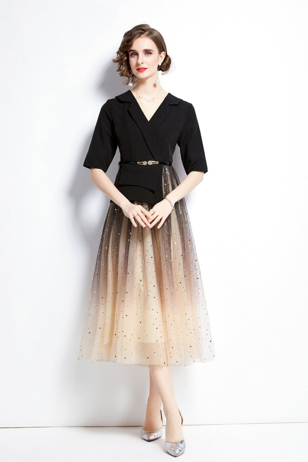 Gradient Champagne Formal Evening Dress – Elegant Women’s Evening Gown - Starlit Wardrobe Dresses