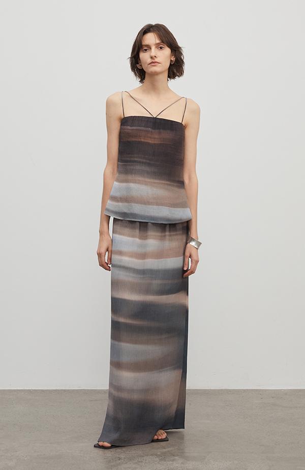 Heavy High - density Silk Luxury High - end Skirt for Women"Above the Flying Clouds" - Starlit Wardrobe skirts