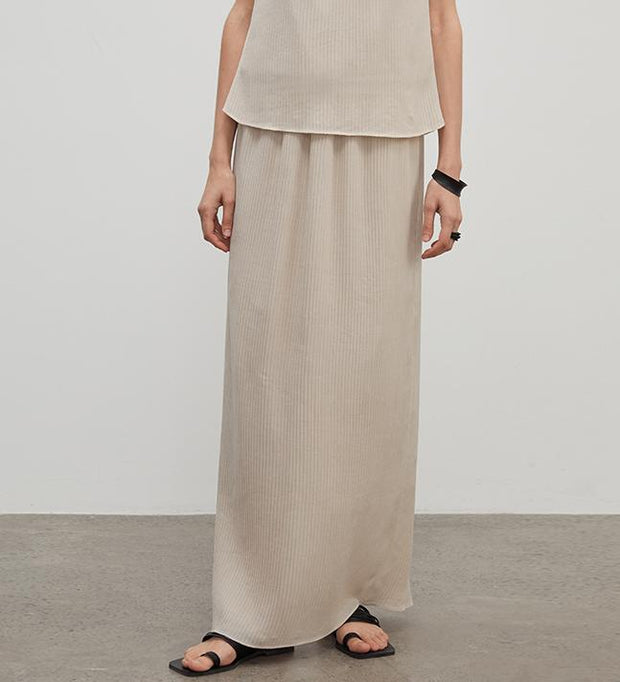 Heavy High - density Silk Luxury High - end Skirt for Women"Above the Flying Clouds" - Starlit Wardrobe skirts