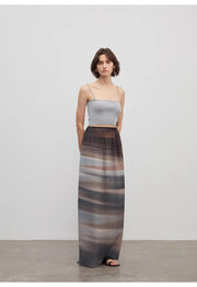 Heavy High - density Silk Luxury High - end Skirt for Women"Above the Flying Clouds" - Starlit Wardrobe skirts