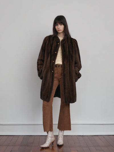 Old Timey Picture Poster Fur Mink Coat - Starlit Wardrobe fur coat