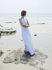Piano Music Halterneck Waist - Cinching Cocoon Dress - Starlit Wardrobe Dresses