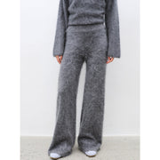 Purple Women's Sweater 2 Piece Outfit Cashmere jumper Comfortable Loose - Fit Crewneck Top Wide Leg Pants Fall Lounge Set Trendy Cozy Clothes "Half - Ripe Winter" - Starlit Wardrobe Outfit