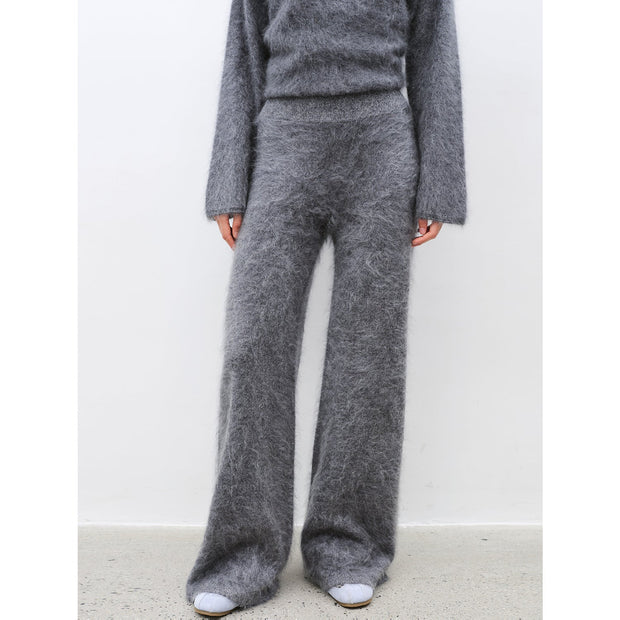 Purple Women's Sweater 2 Piece Outfit Cashmere jumper Comfortable Loose - Fit Crewneck Top Wide Leg Pants Fall Lounge Set Trendy Cozy Clothes "Half - Ripe Winter" - Starlit Wardrobe Outfit