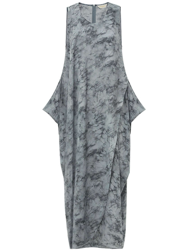 Serene Zen Tie - Dye Print Tank Dress – Artistic Women’s Summer Dress - Starlit Wardrobe Dresses