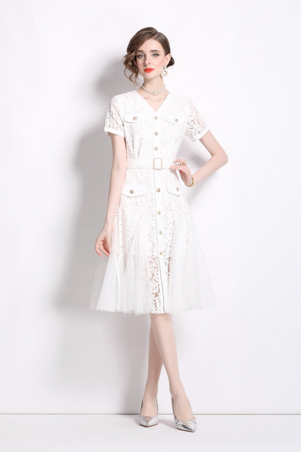Slim Fit Long Sleeve Buckle Waist Mermaid Dress – Elegant Women’s Midi - Starlit Wardrobe Dresses