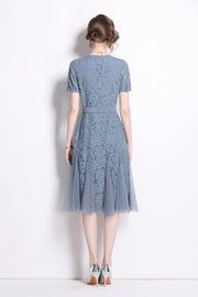 Slim Fit Long Sleeve Buckle Waist Mermaid Dress – Elegant Women’s Midi - Starlit Wardrobe Dresses
