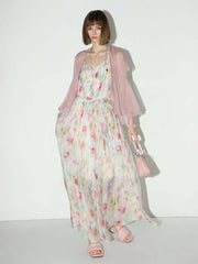 Whimsical Fairy Long Flowy Summer Dress – Elegant Women’s Ombre Maxi - Starlit Wardrobe Dresses