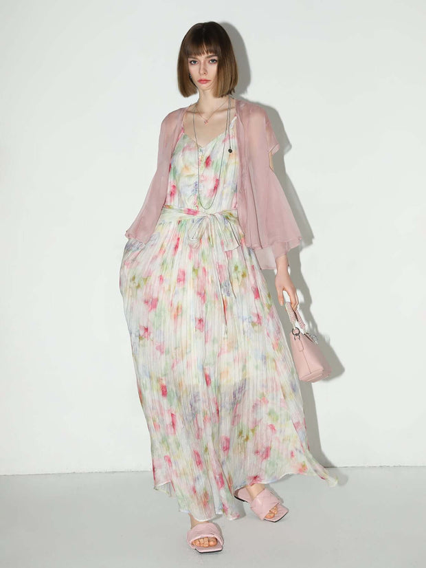 Whimsical Fairy Long Flowy Summer Dress – Elegant Women’s Ombre Maxi - Starlit Wardrobe Dresses