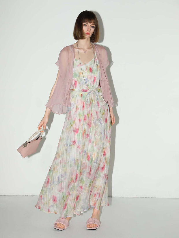 Whimsical Fairy Long Flowy Summer Dress – Elegant Women’s Ombre Maxi - Starlit Wardrobe Dresses