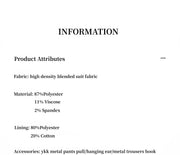 "Workplace Ladies" Fashionable drapey single pleat skinny wide - leg mid - low waist casual pants for women - Starlit Wardrobe pants